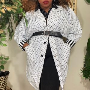 Vintage Polka Dot Vinyl Coat